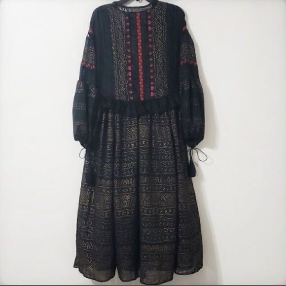 Free People Starry Night Velvet Ruffle Maxi Dress Size XS - Picture 5 of 7